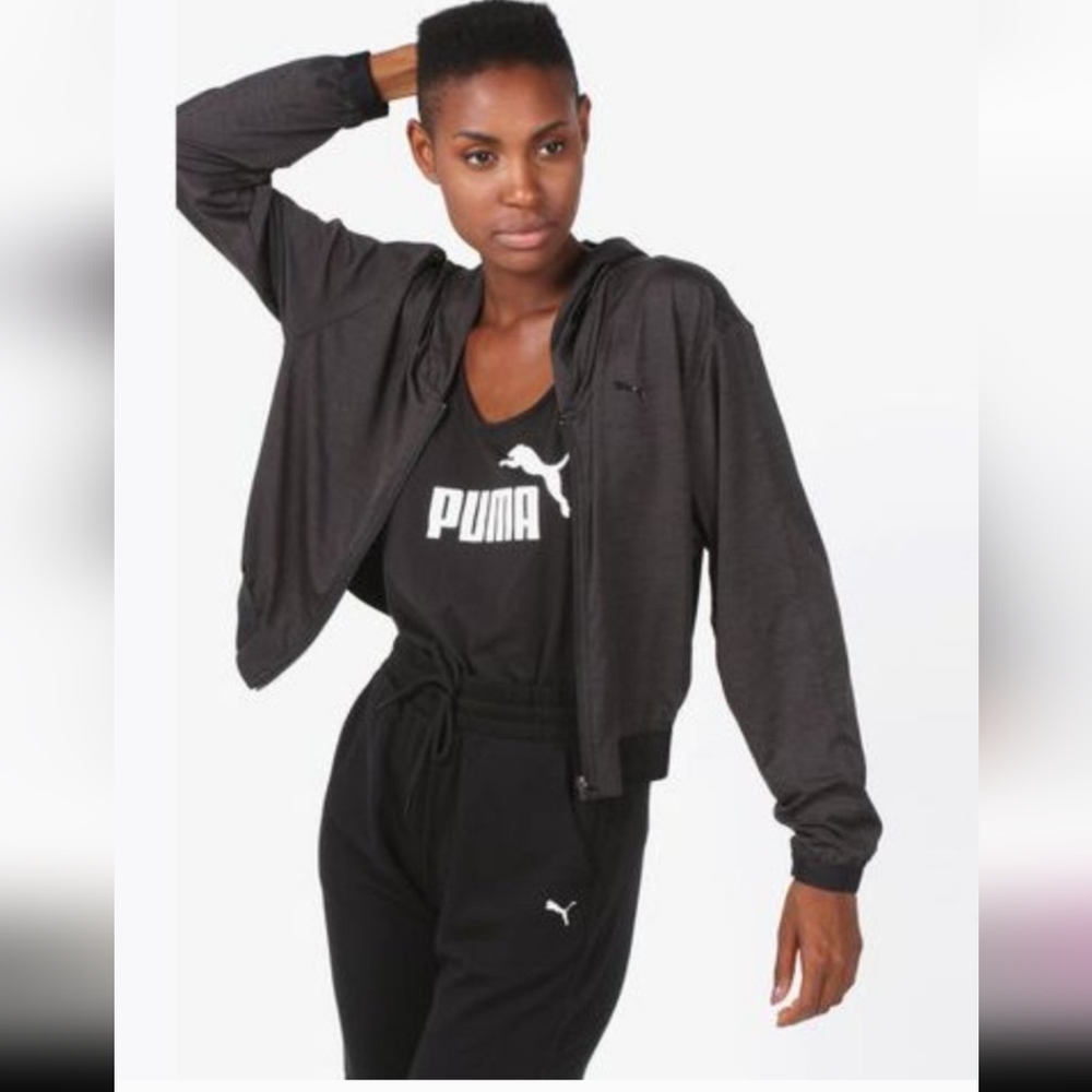 Puma Zip-Up Cropped Hoodie